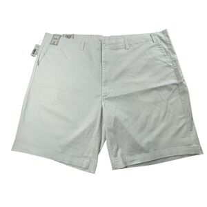 NWT Mens Size 52 ROWM Stretch Fabric Flat Front Chino Dress Casual Shorts White‎